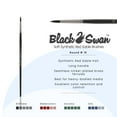 thumbnail image 2 of Black Swan Synthetic Red Sable Round Paint Brushes - Round Size # 16 -  Professional Quality Long Handle Paint Brushes for Oil, Heavy Body Media and Acrylic - Artists of All Levels, 2 of 7