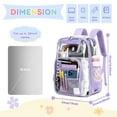 thumbnail image 5 of Soda Candy Clear Backpack Heavy Duty TPU Transparent Backpack Stadium Approved Large Waterproof Clear Book Bag Quick Security Check See Through Backpack with Reinforced Straps, Purple, 5 of 10