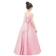 thumbnail image 2 of Ekidsbridal Girl Pageant Flower Girl Dress - Pearl Beaded A-Line V-Back Satin 327-A (Size: 2-10), 2 of 4