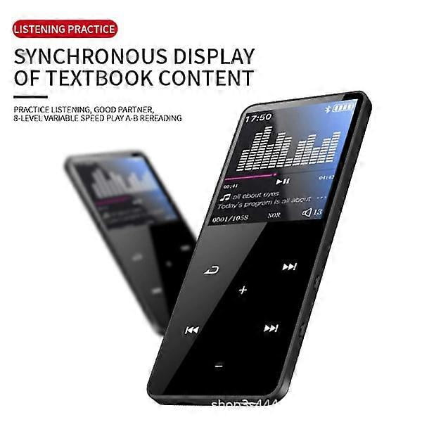 MP3/MP4 Player 1.8 inch Touch Bluetooth Lossless Music Cassette Player 16GB Black