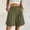 *Green, variant on Women’s Elastic High Waist Pleated Bermuda Shorts with Pockets,Casual Relaxed Fit Summer Shorts Green,Women's Plus M