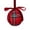 Red, variant on Velvet Christmas Ball Ornament with Plaid Pattern and Bowknot, Red Checkered Design for Christmas Tree Decor, Hanging Decoration