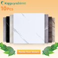 thumbnail image 2 of Kaguyahime-pegatinas de suelo de mármol de imitación de PVC, pegatinas de pared autoadhesivas, calcomanías impermeables para baño, 30x30cm, 10 unidades, 2 of 4