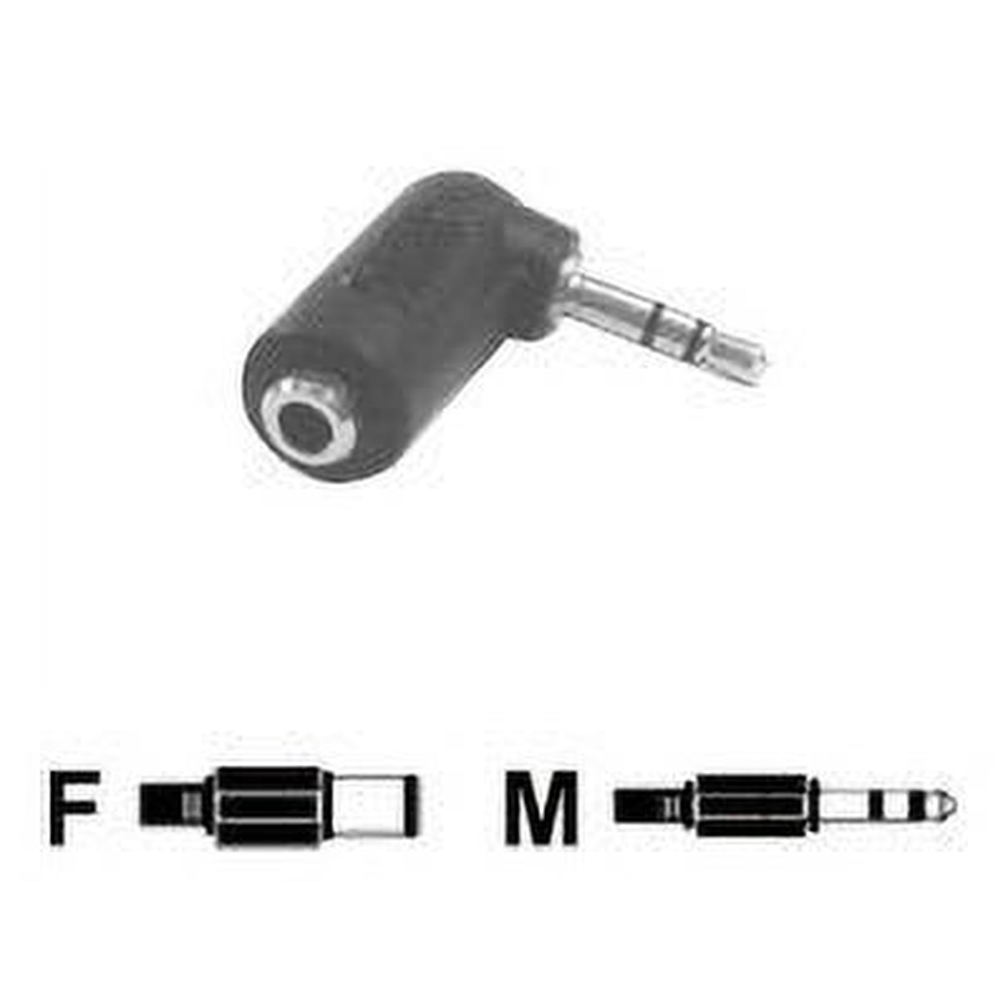 Hosa GMP-272 - Audio adapter - stereo mini jack female to stereo mini jack male - angled connector