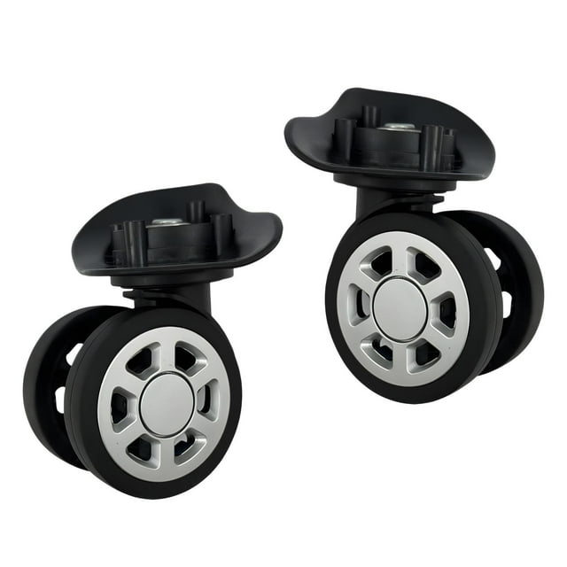 Ruedas para maletas de 2 piezas, repuestos, resistentes a impactos, gran capacidad de carga, ruedas negras para maletas de viaje, ruedas para carritos