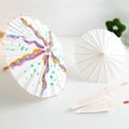 thumbnail image 1 of Sombrilla de papel ANGGREK de 60 cm de Diámetro blanca para Bodas y Manualidades DIY, 1 of 8