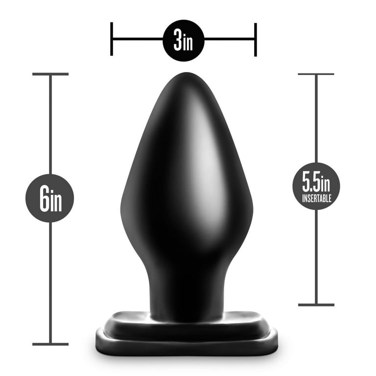 extra large anal plug Eden PVC Extra Large Anal Plug with Tapered Tip and Flared Base, Black