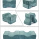 thumbnail image 3 of Bewildely Almohada de rodilla con soporte para piernas de espuma viscoelástica para aliviar el dolor en las articulaciones de la cadera y Decoración del hogar azul, 3 of 6