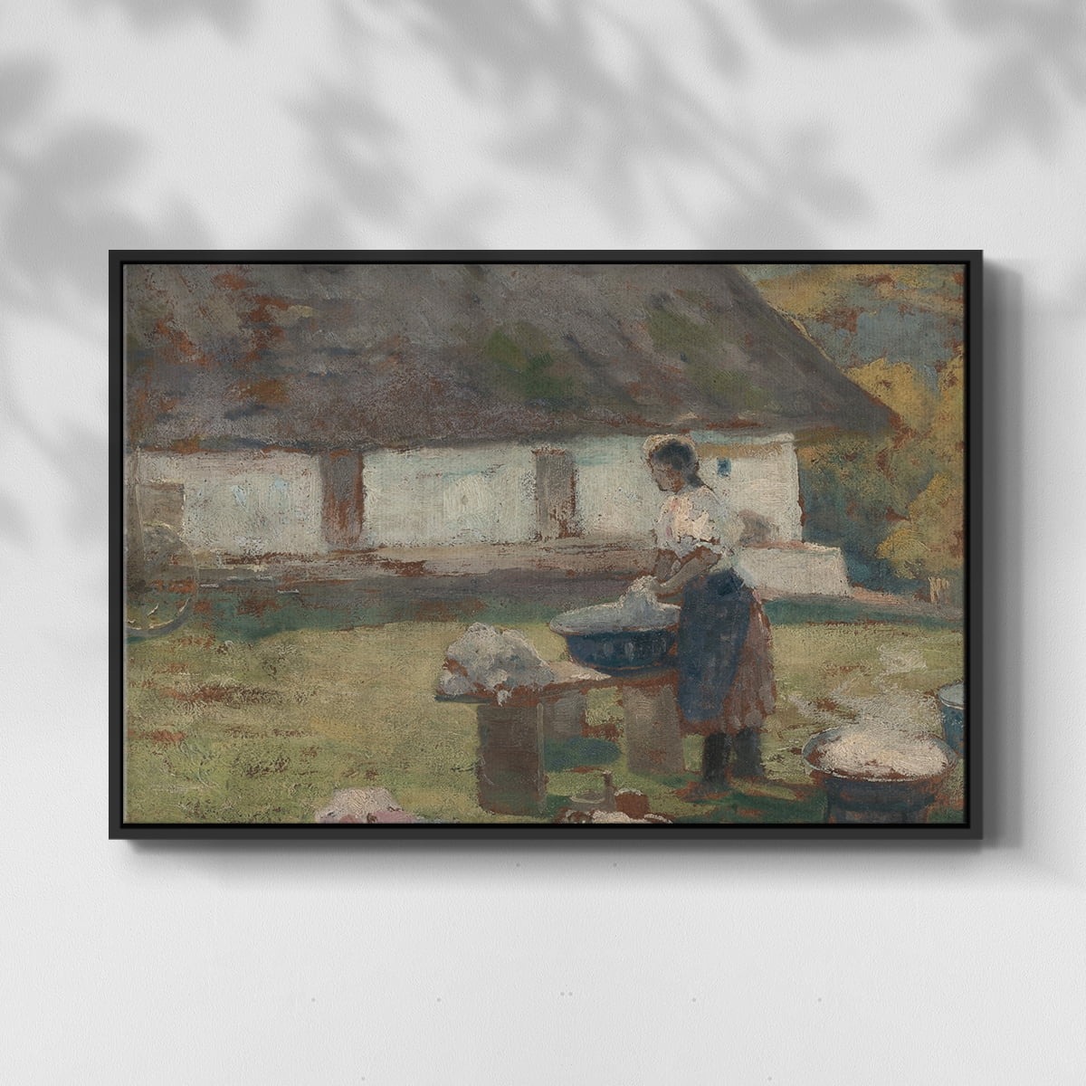 Vintage Landscape-CCCLXXV By Wexford Home Framed in Black Wood Gallery Wrapped Canvas 25 in. x 37 in.