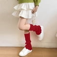 thumbnail image 2 of LckLvx Girls Leg Warmer Basic Solid Color Knit Soft Dailywear over Knee Socks Leg Warmers Dance 5-16 Years, 2 of 7