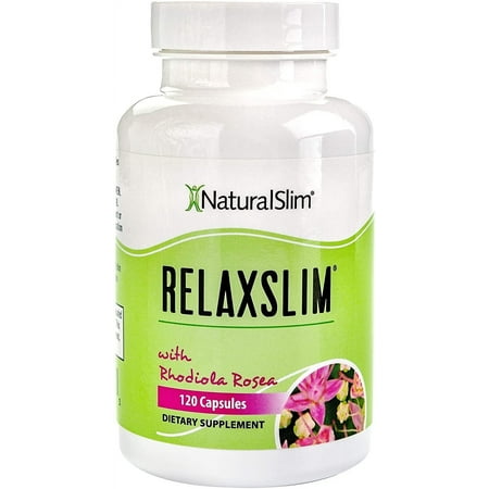 NaturalSlim RelaxSlim® - Adaptogen Supplements, Rhodiola Rosea Capsules W/ Ashwagandha - 120 Ct