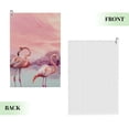 thumbnail image 2 of ONETECH Flamingos Water Sunset Golf Towel Father's Day 24x16in 1PC, 2 of 7