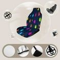 thumbnail image 4 of Colorful Paw Prints Pattern Set of 2Pcs Car Seat Covers Easy Clean Automobile Seat Protector Car Interior Accessories, 4 of 6
