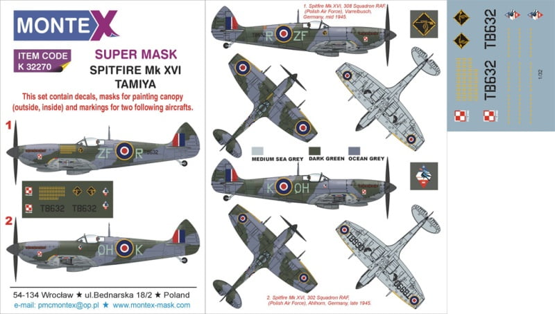 Montex Super Mask 1:32 P-36 Mohawk for Special Hobby Spraying Stencil #1 #K32313