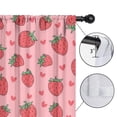thumbnail image 4 of Blackout Kids Curtains,Pink Strawberry Plants Fruit Childrens Insulated Curtains Set Of 2,Bedroom Essentials,Toddler Room Decor 52x84in(132x213cm), 4 of 4