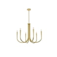 thumbnail image 4 of Living District Layne 30" 6-Light Transitional Metal Chandelier in Brass, 4 of 7