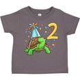 thumbnail image 3 of Inktastic 2nd Birthday Cute Turtle in Party Hat with Confetti Boys or Girls Toddler T-Shirt, 3 of 5