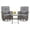 Grey & Grey, variant on VIVIJASON 3 Piece Pe Wicker Outdoor Patio Bar Set, Grey