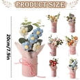 thumbnail image 3 of Knitted Artificial Flower Arrangement Verdsylv Finished Knitted Artificial Flower Arrangement in Vase - Forever Crochet Flowers Home Decor, Small Bouquet, No Maintenance, Forever Crochet Flowers, 3 of 8