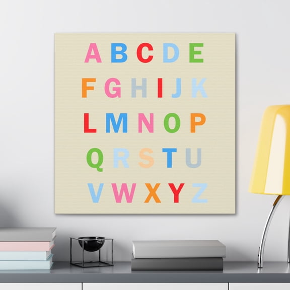 ABC Alphabet Sign on Canvas