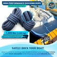 thumbnail image 7 of WAVESRX 1/2” x 20’ Premium Dock Lines for Boats & Pontoons (2PK) | Hi-Performance Mooring Rope Made from Marine-Grade Double Braided Nylon to Resist Sun & Saltwater | 12” Spliced Eyelet + Storage Bag, 7 of 7