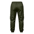 thumbnail image 7 of Men's Cargo Joggers Pants Elastic Waist Drawstring Trousers with Pockets for Casual Athletic Wear, 7 of 7