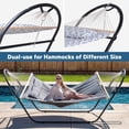 thumbnail image 3 of SUNCREAT Universal Steel Outdoor Hammock Stand Only, Heavy Duty, Weather-Resistant Hammock Stand for Outside, Fits 9.5 to 14 Feet Long Hammock, 475-Pound Capacity, Patent Pending, Black, 3 of 8