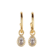 thumbnail image 3 of Aretes de Oro 14k para Mujer tipo Arracadas con Zirconia Cúbica LuckyLy, Modelo Dory Verde blanco UNITALLA, 3 of 6