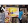 thumbnail image 4 of Startonight Canvas Wall Art Beach Warm Yellow Sunset and Ships, Framed 32" x 48", 4 of 6