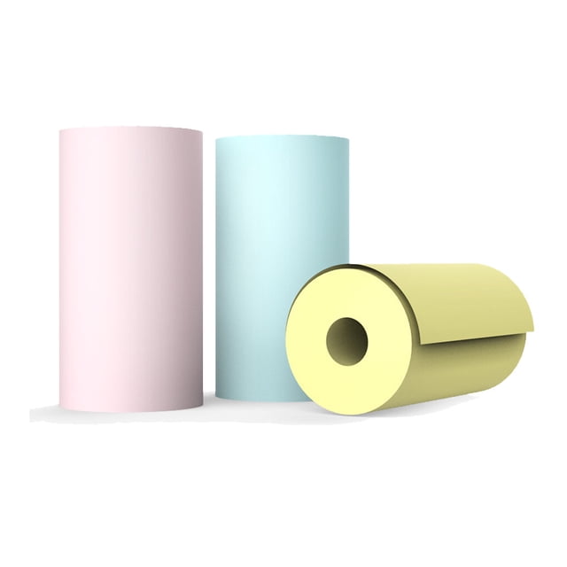 tredstone Thermal Paper Rolls Cash Register Receipt Portable Pocket Home Printer 3 rolls color paper