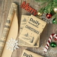 thumbnail image 5 of Vintage Newspaper Christmas Wrapping Paper Roll, Mini Roll, CHRISTMAS IS COMING Headline with Christmas Tree and Festive Design, Fun Kraft Gift Wrap for Holiday Party, 17 Inches x 16.4 Feet, 5 of 9