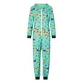 thumbnail image 2 of Family Matching Christmas Jumpsuit Pajamas, Cartoon Dinosaur Print Zip Up Long-Sleeved Novelty Sleepwear Outfits, 2 of 10