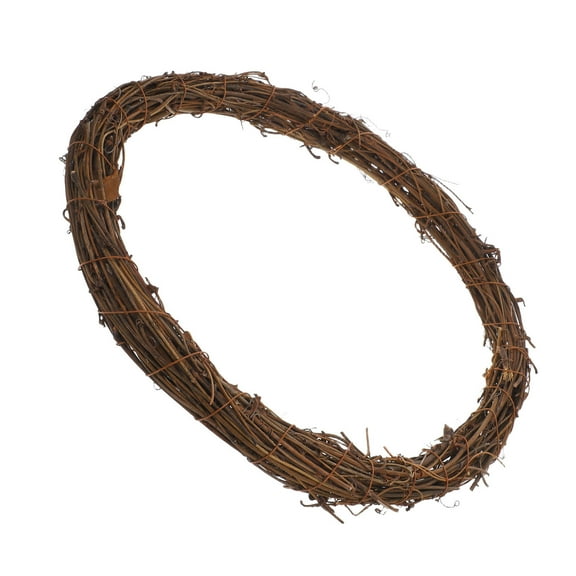 CATIEBYE 1 Set 35cm Diameter Rustic Rattan Grapevine Wreath for Seasonal Home Decor and Door Decoration