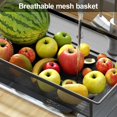 thumbnail image 3 of Aqyh Fruit Vegetable Storage Basket, 5 Tier Stackable Metal Wire Basket with Wheels & Hooks, Kitchen Storage Rack Snack Cart Organizer Bins for Kitchen, Pantry, 3 of 9