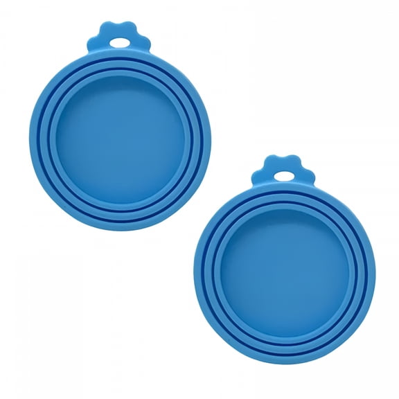 ACDANC Dog Vestpet Supplies Pet Food Can Lids Silicone Can Covers for Dog Cat Food Universal Size Fit Small Medium Large Cans 2 Pack (Blue One Size)