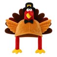 thumbnail image 5 of Adult Thanksgiving Turkey Hat Cartoon Plush Headwear Holiday Party Cap for Men Women One Size, 5 of 7