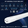 thumbnail image 2 of Luxrite 4FT T8 LED Tube Light, Type A+B, 13W=32W, 3 Colors Option, Plug and Play or Ballast Bypass, 1950 Lumens, F32T8, Frosted Cover, UL Listed 12 Pack, 2 of 7