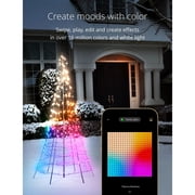 Twinkly Light Tree App-controlled Flag-pole Christmas Tree 300 RGB+W 6.6-Ft w/Pole