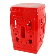 A & B Home Classic Vintage Patio Stool In Red AV69727