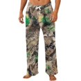 thumbnail image 3 of GrmtClth Mens Flannel Camouflage Sweatpants Baggy Straight Leg Elastic Waist All Season Y2K Streetwear Casual Long Pants Brown M, 3 of 6