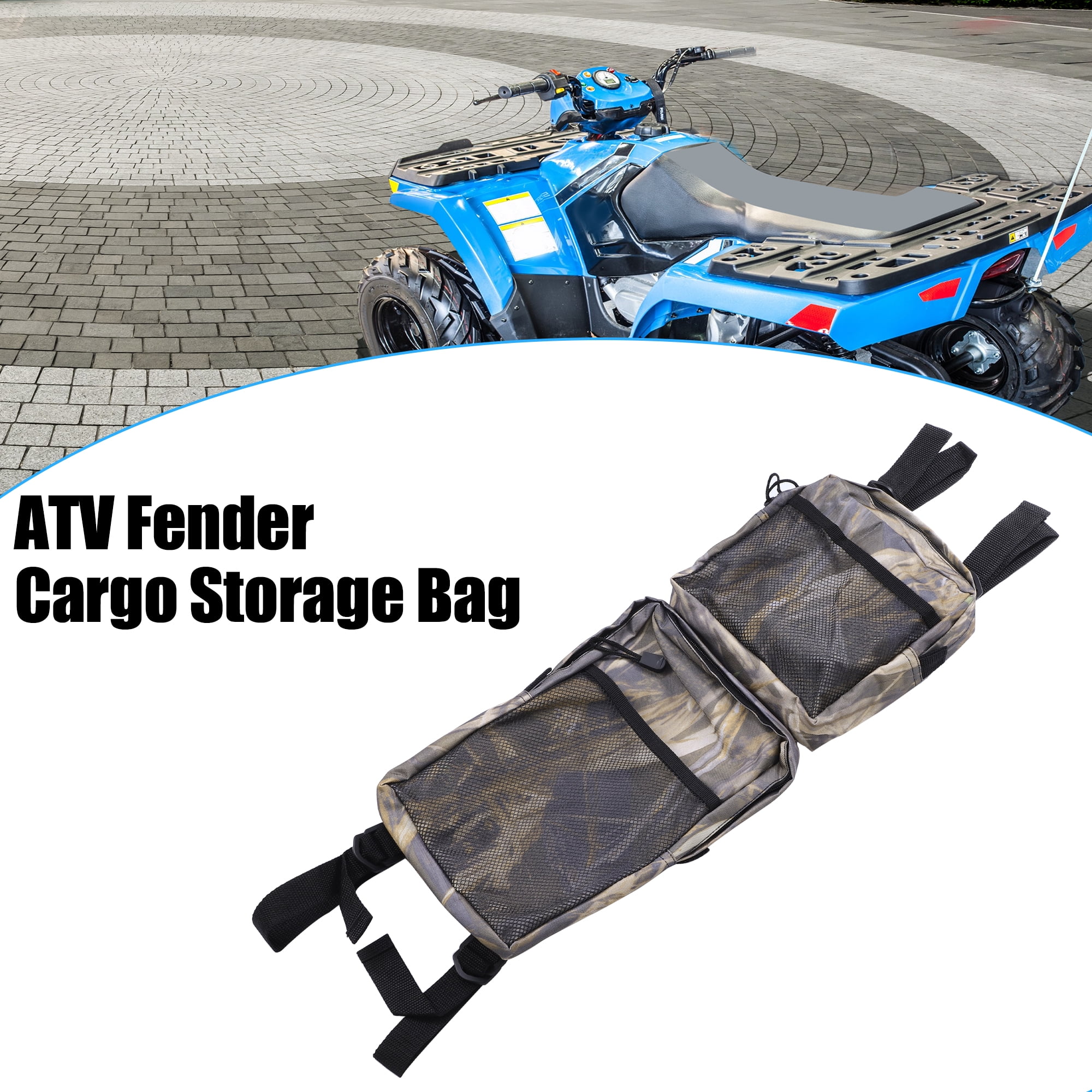 Unique Bargains 2-Pack Camouflage ATV Fender Cargo Storage Bags for Polaris for Yamaha
