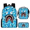thumbnail image 1 of Camouflage Color Matching Shark Student Schoolbag Digital Printing Large Capacity Cartoon Anime Backpack, 1 of 2