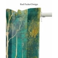 thumbnail image 5 of Modern Abstract Forest Tree Linen Curtain Valance for Bedroom/Bathroom/Kitchen/Office/Living/Dining Room Window,Green Painting Street Art Rod Pocket Topper Decorative Cafe Drapes Panel 42"x18", 5 of 6