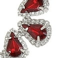 thumbnail image 4 of SOHI Women's Red Embellished Teardrop Necklace And Earrings (Set Of 2), 4 of 4