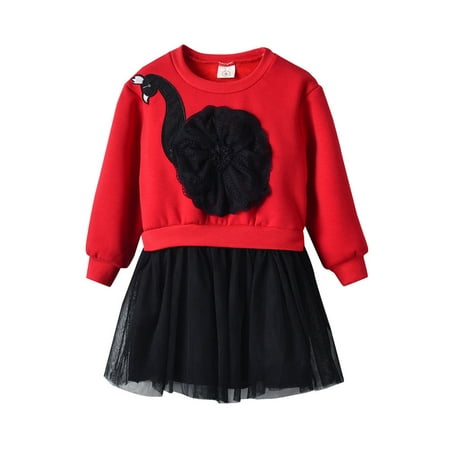 

Toddler Baby Girl Fall Dress Casual Long Sleeve/Short Sleeve Dress