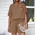 thumbnail image 4 of Summer Women's Casual Suit Tops And Shorts Fashion Two-Piece Set, 4 of 7