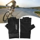 thumbnail image 2 of Guantes de seda de hielo con protección solar, guantes de medio dedo para mujer para deportes al aire libre toda la mitad de negro, 2 of 9