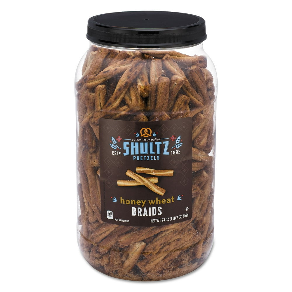 Shultz Pretzels, Honey Wheat, Tub, 1.44 Oz