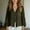 X-Green232, variant on YMNXA Women's Shirts Long Sleeve V Neck Solid Color Button Down Comfortable Elegant Blouse Top With Pocket For Casual Daily Wear,Black,L
