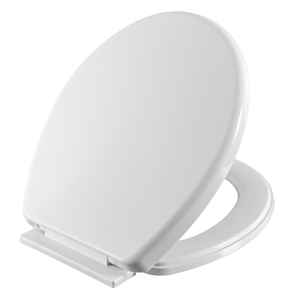 Heavy Duty Round Front Toilet Seat, High Quality Plastic, Slow & Quiet